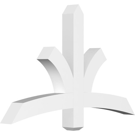 Ekena Millwork Davenport Architectural Grade PVC Gable Bracket, 48"W x 30"H x 4"D x 4"F, 15/12 Pitch GBP048X30X0404DAV00